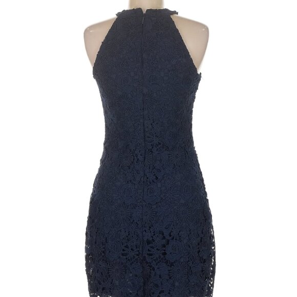 Lulus Love Poem Navy Blue Lace Mini Dress - Size Small - Picture 4 of 6